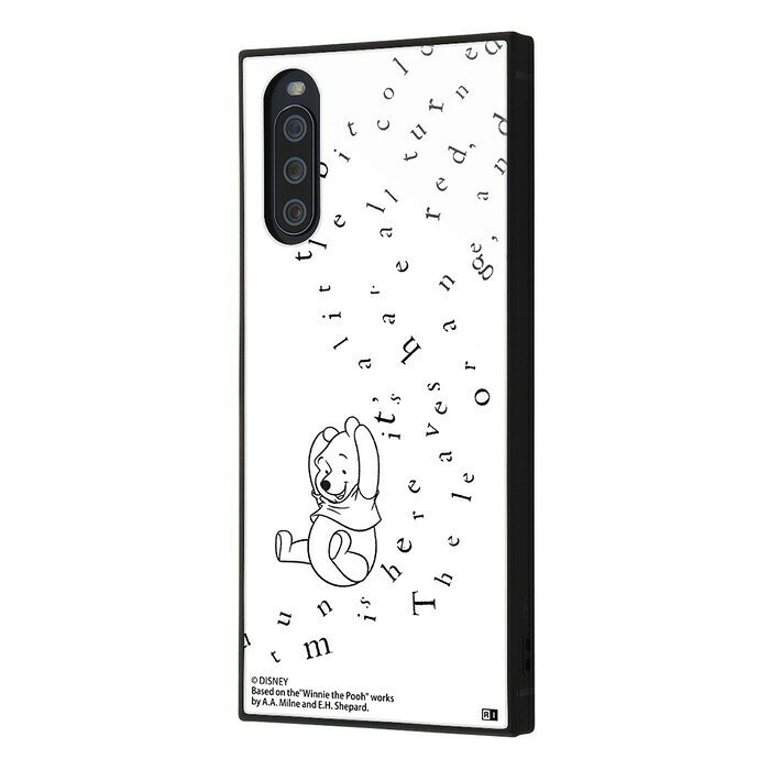 Xperia 10 III Lite Xperia 10 III ケース ディズニー プー イングレム くまのプーさん エアクッション 衝撃吸収 耐衝撃 スクエア 軽量 TPU ハイブリッド KAKU 『くまのプーさん/philosophy』 XQ-BT44 SO-52B SOG04 スマホケース スマートフォンケース 保護カバー かわいい
