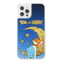 スーパーSALE 10%OFF【4日20:00~11日01:59】iPhone12 iPhone12Pro トムとジェリー カバー ケース 耐衝撃 衝撃に強い 保護 ラメ入り グリッター キラキラ 流れる ラメ 動く 液体 かわいい おしゃれ 月 クリア