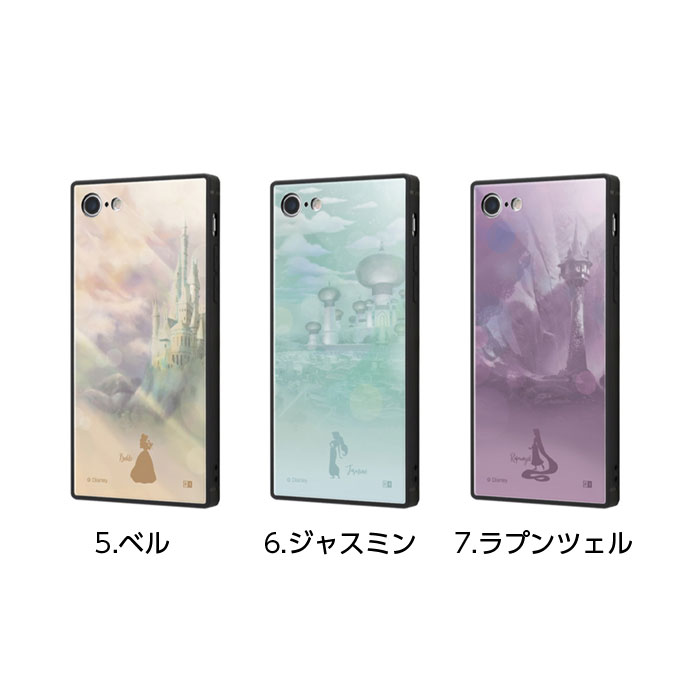 iPhone SE 第3世代 第2世代 SE2 SE3 8 7 ケース ディズニー プリンセス スクエア ...