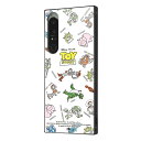 Xperia 1 IV ケース SOG06 SO-51C カバー ディズニー ピクサー 耐衝撃 キャラクター ハードケース ソフトケース スマホケース スクエア KAKU トイストーリー 総柄 かわいい