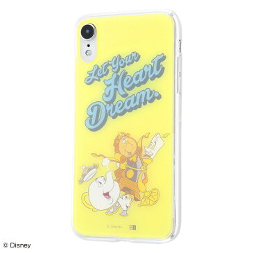 iphone xr ケース ディズニー プリンセス キャラクター TPUケース+背面パネル 美女と野獣 /夢を教えて