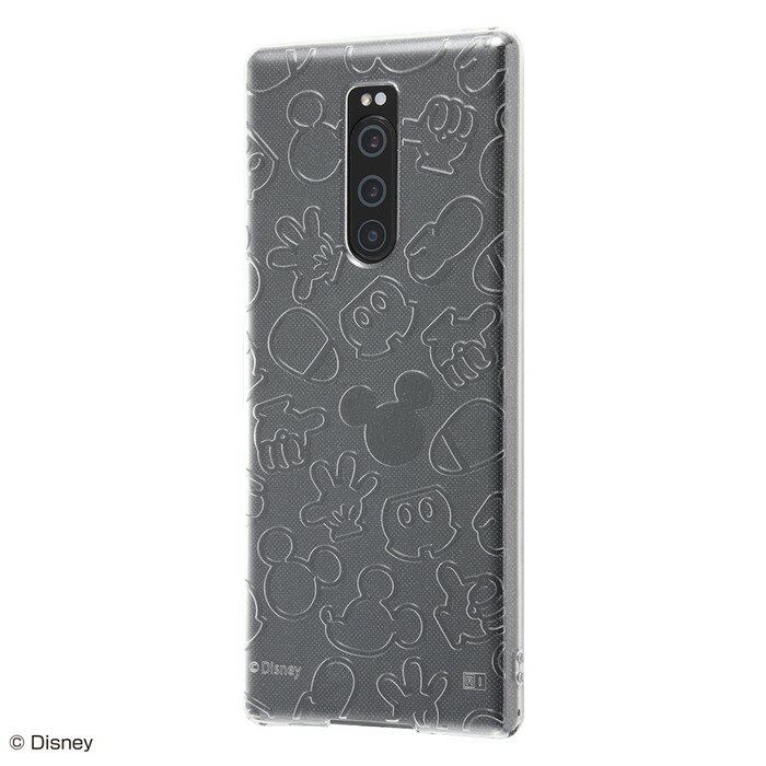  Xperia1 ディズニー カバー ケース 耐衝撃 保護 ラメ入り グリッター キラキラ 柔らかい TPU SO-03L SOV40 802SO J9110 SIMフリー docomo au softbank ミッキー