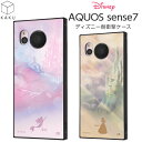 AQUOSsense7 ケース ディズニー 耐衝撃 AQUOS sense7 スクエア 四角 耐衝撃ケース カバー ソフトケース ハードケース スマホケース スマホカバー アリエル ベル アクオスセンス アクオスセンス7 シンプル キャラクター