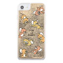 iPhoneSE ケース トムとジェリー iPhone SE SE3 SE2 8 7 ラメ 動く グリッター キラキラ 流れる カバー ソフト ソフトケース ハード ハードケース スマホケース スマホカバー ラメ入り クリア