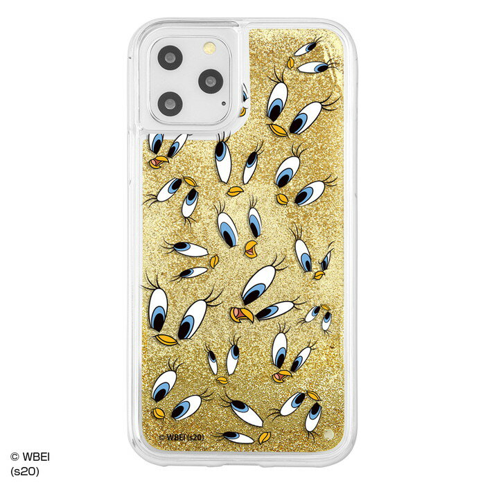 【最大10%OFF マラソン限定】 iPhone11 Pro トゥイーティー カバー ケース 耐衝撃 衝撃に強い 保護 ラメ入り グリッター キラキラ 流れる きらきら ラメ 動く 液体 かわいい おしゃれ スマホケース クリアのサムネイル