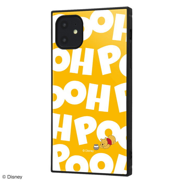 【P5倍 10/4-10/11】 iphone11 ケース スクエア プーさん 耐衝撃 ハイブリッド kaku くまのプーさん / i am アイフォン11 カバー