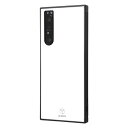 Xperia1 II カバー ケース 耐衝撃 衝撃に強い 保護 傷に強い スクエア 四角 ハード ソフト クッション SO-51A SOG01 XQ-AT42 SIMフリー docomo au ホワイト