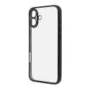 iPhone 16 Plus ケース クリア 耐衝撃 iPhone16Plus アイフォン 16プラス クリアケース メタリック ブラック カバー ソフトケース スマホカバー スマホケース