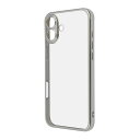 iPhone 16 Plus ケース クリア 耐衝撃 iPhone16Plus アイフォン 16プラス クリアケース メタリック シルバー カバー ソフトケース スマホカバー スマホケース
