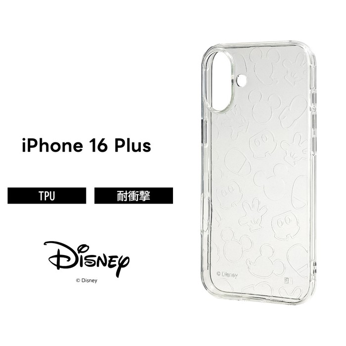 iPhone 16 Plus ケース クリア ミッキー iPhone16Plus アイフォン 16プラス ディズ...