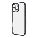 iPhone 16 Pro Max ケース クリア 耐衝撃 iPhone16ProMax アイフォン 16プロマックス 透明 メタリック ブラック 保護 カバー ソフト スマホカバー スマホケース
