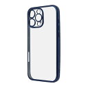 iPhone 16 Pro Max ケース クリア 耐衝撃 iPhone16ProMax アイフォン 16プロマックス クリアケース メタリック ブルー カバー ソフト スマホカバー スマホケース