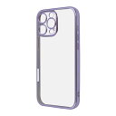 iPhone 16 Pro Max ケース クリア 耐衝撃 iPhone16ProMax アイフォン 16プロマックス 透明 メタリック パープル 保護 カバー ソフト スマホカバー スマホケース