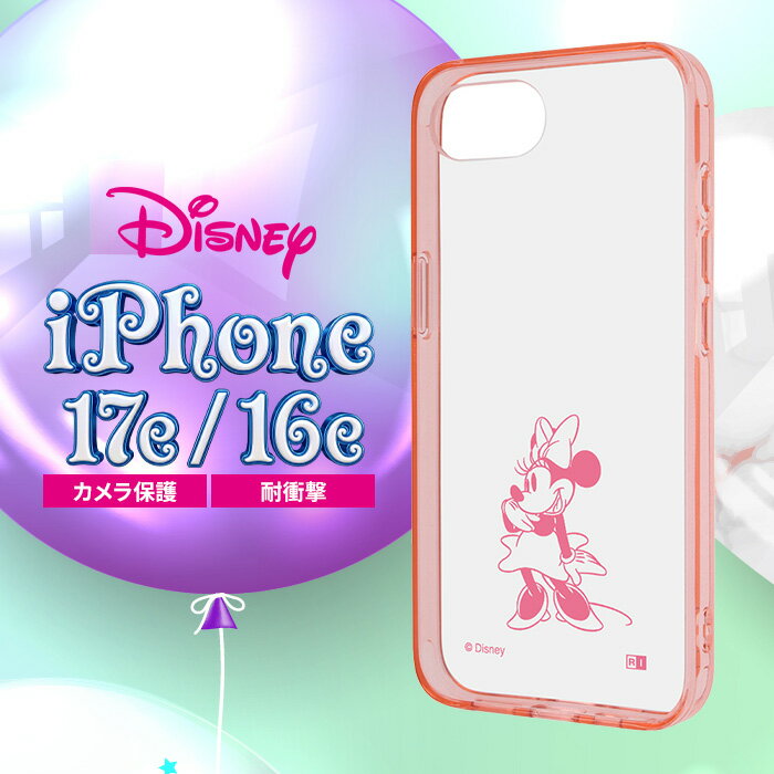 iPhone17e ケース ミニー クリア iPhone16e アイフォン 17e 16e ディズニー キャラ...