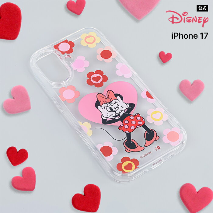 iPhone 17 ケース ミニー クリア iPhone17 アイフォン17 ディズニー キャラクター シンプル おしゃれ 可愛い ミニーマウス 透明 クリアケース 背面クリア カメラ保護 ミニーグッズ スマホ カバー ソフト ハード スマホケース スマホカバー iPhone17用のサムネイル