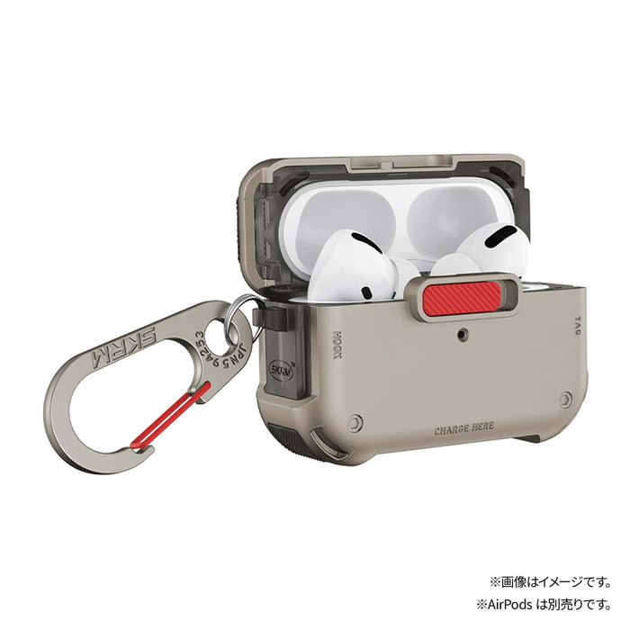 AirPods Pro 2 ケース 耐衝撃 かっこいい カラビナ 衝撃吸収 TPU ハイブリッド エ...