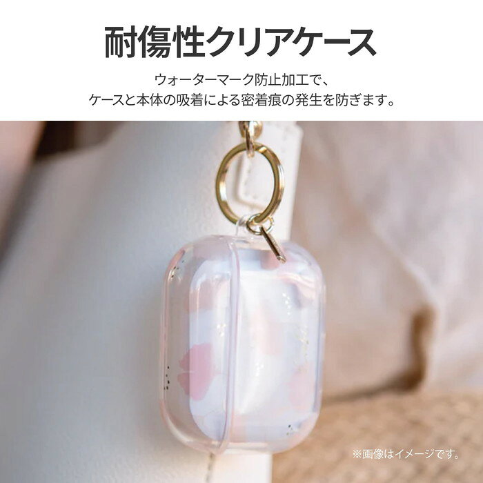 AirPods Pro 2 ケース かわいい おしゃれ クリア カラビナ キーリング ワイヤレス...