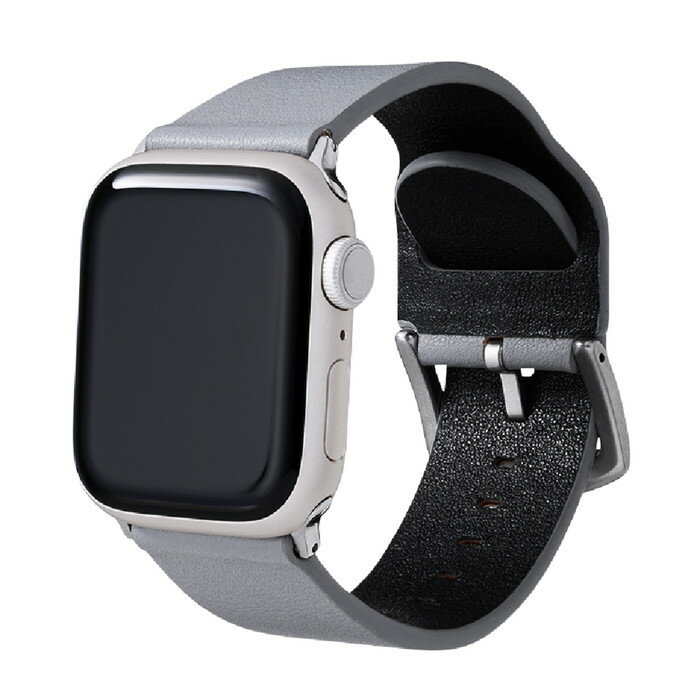 Apple Watch バンド ベルト PUレザーバンド グレー 裏面耐水 アップルウォッチ 1 2 3 4 5 SE 6 7 (38/40/41mm) メンズ レディース 人気 おすすめ プレゼント