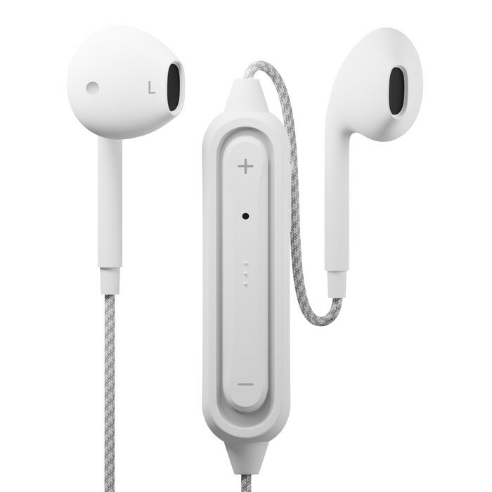 イヤホン ワイヤレス Bluetooth 5.0 ワイヤレスイヤホン ステレオ タフケーブル インナーイヤータイプ ホワイト ブルートゥース iPhone