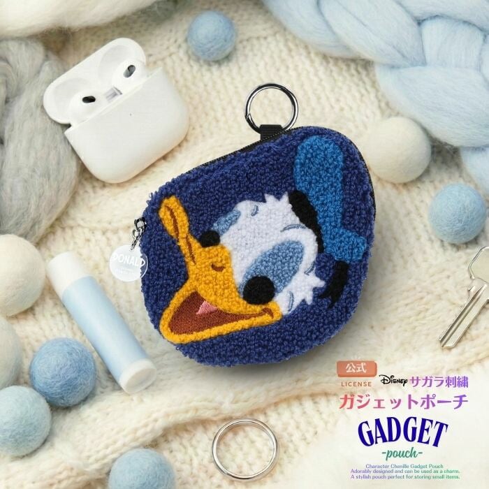 ディズニー ポーチ ドナルド かわいい キャラクター 小物入れ ガジェットポーチ サラサラ 収納 推しキャラ アヒル ペット 小袋 持ち運び便利 whitebang-10145845 ケース・フィルムのWhiteBang パッケージ画像