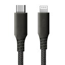 ライトニングケーブル TYPE-Cケーブル USBケーブル 充電ケーブル 充電 USB Type-C & Lightning USBケーブル 1.5m ブラック/タフ(2)