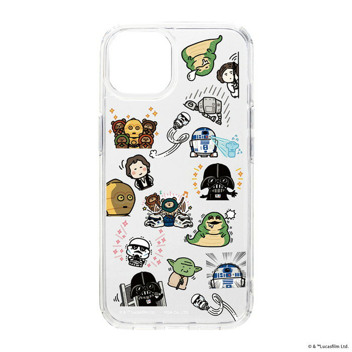 iPhone 14 13 ケース スターウォーズ ディズニー キャラクター カバー iPhone14 iPhone13 クリア カナヘイ かわいい C-3PO R2-D2 ダースベイダー ヨーダ おしゃれ iPhoneケース