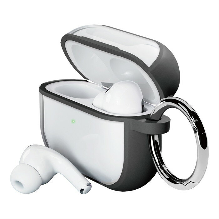 【全品ポイント最大10%UP】AirPods Pro 第2世代 第1世代 カバー ケース ブラック カラビナ AirPodsPro AirPodsPro1 Ai...