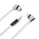イヤホン ステレオイヤホン 有線イヤホン 3.5mm 有線 カナルタイプ フラットコード ハンズフリー マイク付き 通話 ストレートプラグ グレー