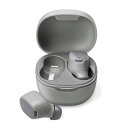 ワイヤレスイヤホン Bluetooth 完全ワイヤレス コンパクト 軽量 ブルートゥース グレー 灰 メタリック IPX5 防水 生活防水 ステレオ カナル タ...