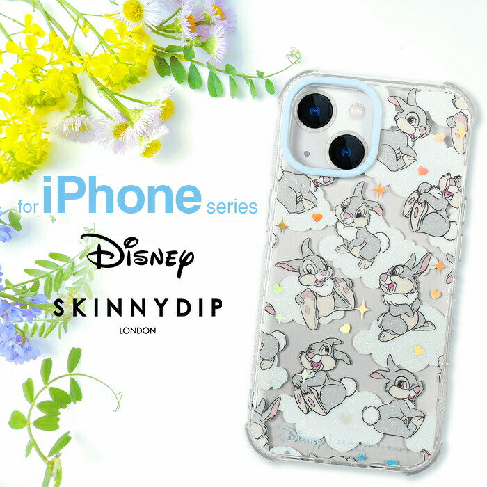 iPhone15Pro ケース ディズニー バンビ とんすけ かわいい SKINNYDIP クリア ラメ キラキラ ソフト ソフトケース 耐衝撃 耐衝撃ケース iPhone 15 Pro アイフォン15プロ アイフォン iPhoneケース ケース Disney トンスケ ストラップホール ワイヤレス充電 キャラクター