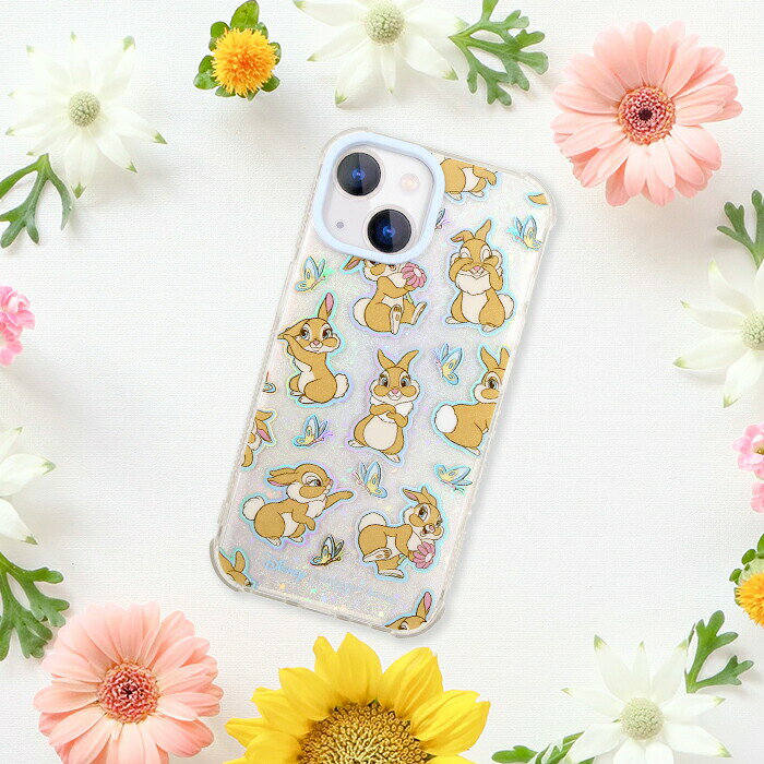 iPhone14 ケース ミスバニー ディズニー かわいい SKINNYDIP クリア ラメ キラキラ...