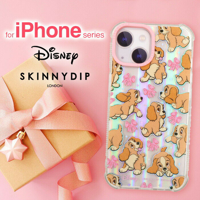 iPhone15Pro ケース ディズニー わんわん物語 レディ かわいい SKINNYDIP クリア ラメ キラキラ ソフト ソフトケース 耐衝撃 耐衝撃ケース iPhone 15 Pro アイフォン15プロ アイフォン iPhoneケース ケース Disney ミスバニー ストラップホール ワイヤレス充電 キャラクター