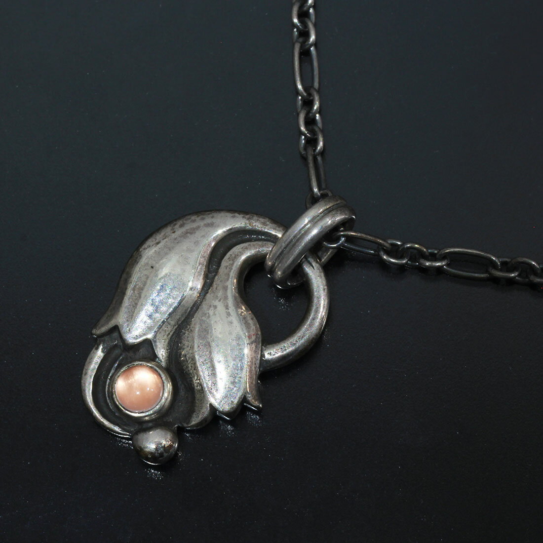 ジョージジェンセン 色石 ネックレスリーフ SV925 中古 D9862┃ネックレス レディースネックレス メンズネックレス ファッションネックレス シルバー ...