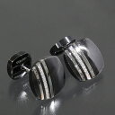 ショーメ CHAUMET ダンディ ダイヤ カフス メンズ 黒セラミック スチール E1023 | カフス カフリンクス メンズカフス ファッション 激レア ダ...