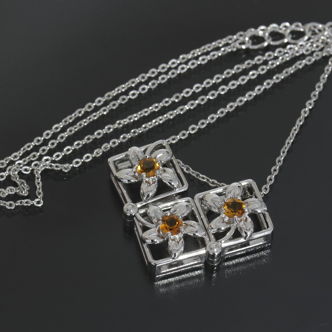 TASAKI タサキシルバーネックレス SV 色石 トップ変形可能 AE0467┃ネックレス レディースネックレス シルバーチェーンネックレス Ag925 ブランド 【中古】