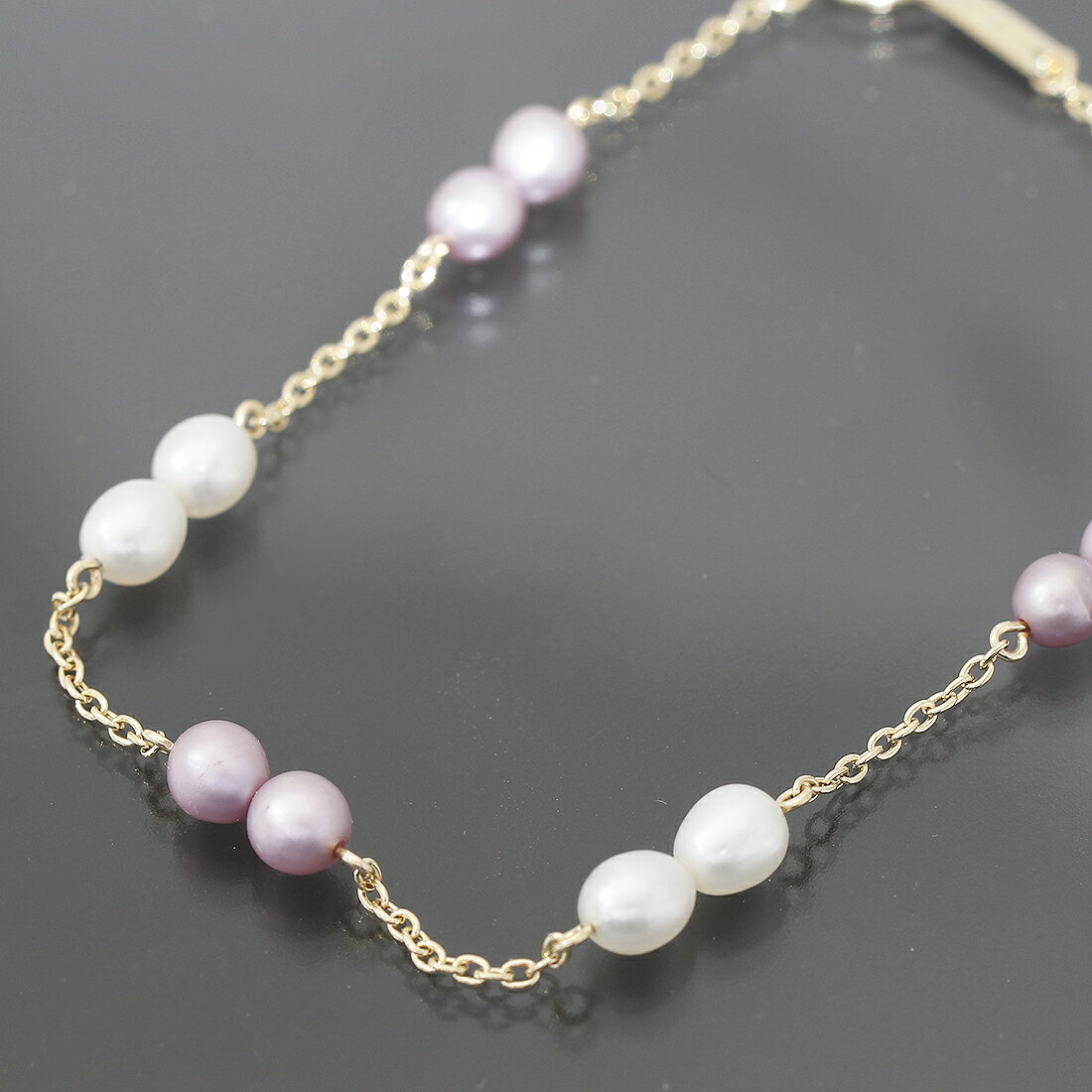 タサキ TASAKI ステーションパール ブレスレット 淡水 K18YG E0975【中古】