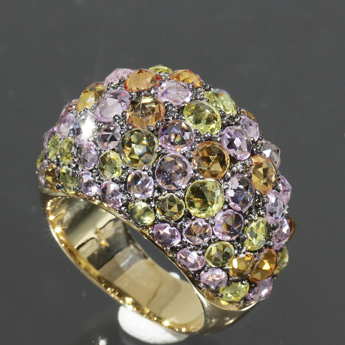 ポンテヴェキオ マルチサファイヤ7.91ct リング 12号 PV 18K ローズカット E1172｜レディース　ブランド　指輪　PONTE VECCHIO 【中古】