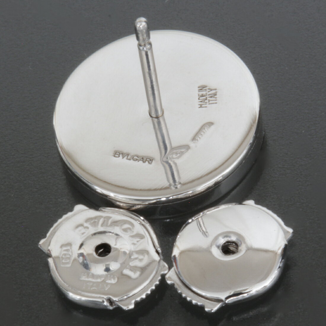 ブルガリ BVLGARI アレグラ オプティカル ピアス K18WG Au750 E1405【中古】