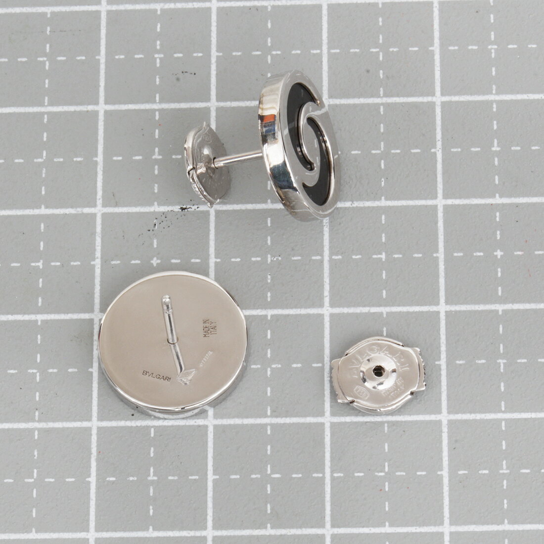 ブルガリ BVLGARI アレグラ オプティカル ピアス K18WG Au750 E1405【中古】