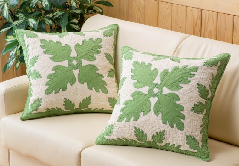 【クッションカバー】【45x45cm】　ハワイアン　グリーン