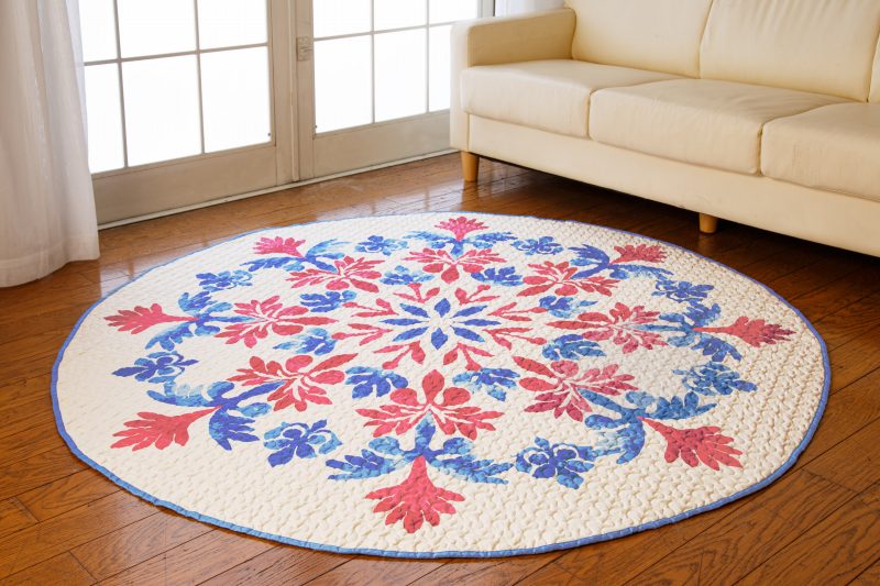 ハワイアンキルト　ソファカバー　タペストリー　マルチカバー 大判 ハワイアン刺繍キルト ソファーカバー タペストリー マルチカバー