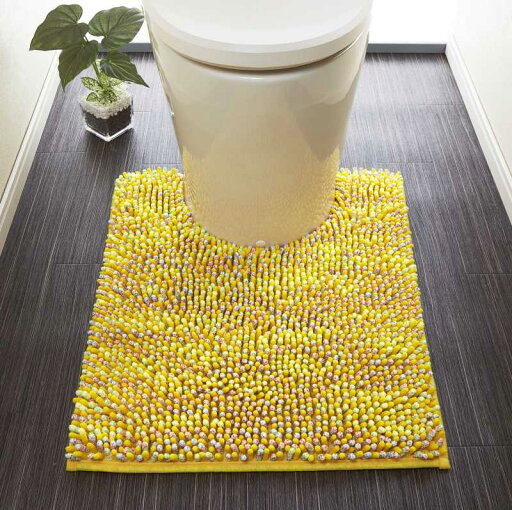 もこもこトイレマット イエロー 60X50 もこもこトイレマット イエロー 60X50