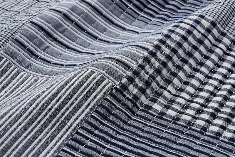 【座椅子カバー】【50x150cm】3人用【インテリア】刺し子風のソファパッド