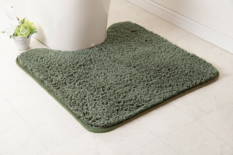 トイレマット グレー 【横幅60X60】耳長サイズ