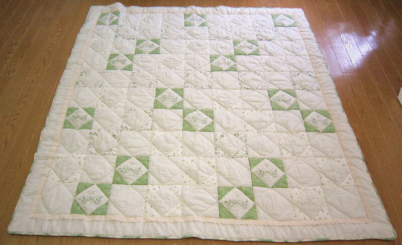 【キルトケット】【180x195cm】キルトケット　キュートフラワー【インテリア】販売終了のこともありま..