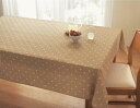 【テーブルクロス】【130x130cm】はっ水テーブルクロス ドット柄 すべり止めシートセット【インテリア】【K-03】
