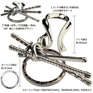 劇場版ワンピースフィルムZ『ゾロ』キーリングwhitecloverONE-PFZ001【送料無料】【代引き手数料無料】