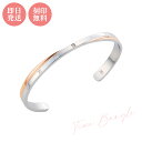 刻印無料 レディースバングル white cloverTIME アトラス ローマ数字 クロス アレルギーフリー サージカルステンレス ダイヤモンド ゴールド 4SBG005GO カップル クリスマス 記念日 誕生日 ホワイトデー プレゼント