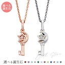 ペアネックレス シルバー925 サージカルステンレス316L 誕生石 アミュレット お守り 星 月 ハート 鍵 ピンク&シルバー WSPD869PG&WSPD8...