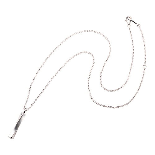 white clover 公式ショップのメンズネックレス white cloverアレルギーフリー サージカルステンレス316L ツイスト ペンダント 4SUP046SV カップル クリスマス 記念日 誕生日 ホワイトデー プレゼント【wclm】｜アングル2
